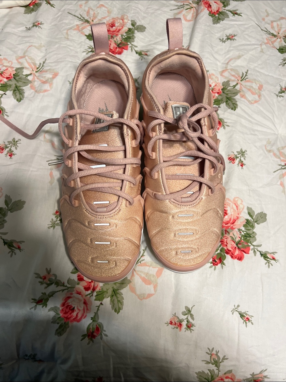 Nike Women's Rose Gold Lace-Up Sneakers